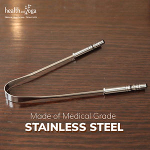 Limpiador de Lengua de Acero HealthAndYoga - Ecológico, Reutilizable, en Forma de U, Antideslizante, con Agarre Higiénico - Product Image 5