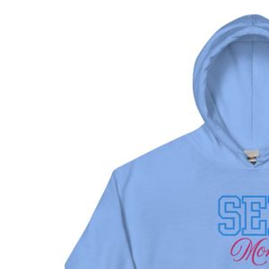 Sudadera con Capucha Unisex Bordada para Mamá, Color Azul Claro, Sudadera con Capucha de Felpa Suave, Estilo Casual para Uso Diario, Prenda Cómoda - Product Image 5
