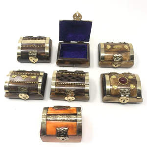 Handmade Vintage Brass & Bone Carved Trinket Jewellery <b>Keepsake</b> Storage <b>Box</b> Polished Nautical Style Decorative Carving - Product Image 1