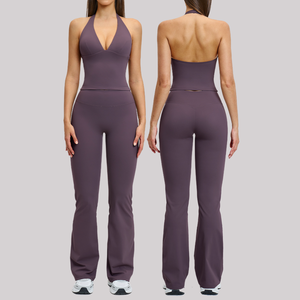 Conjunto Deportivo de Dos Piezas para Mujer, de Alta Calidad y Ecológico, con Estampado Digital a Cuadros, Transpirable, Cintura Elástica, Tallas Grandes - Product Image 4