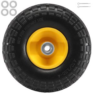 Set di 2 Ruote in PU Solido Antiforatura da 10 Pollici, Pneumatici Tubeless per Trattori Agricoli, Carico Dinamico 400 Libbre, 450 Libbre - Product Image 1