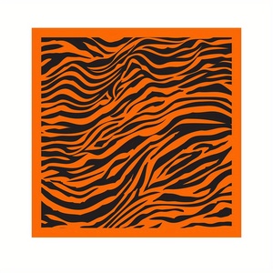 Custom Logo Printed Luxury Square Silk Satin Head Scarf Bandana with Geometric Animal Argyle <b>Leaf</b> Patterns Multi Functional - Product Image 3