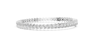 9Kt White <b>Gold</b> Marquise Diamond Bracelet 56 Stones 8.4Ct Elegant Luxury Designer Statement Fine Jewelry for Bridal Party Wear - Product Image 2