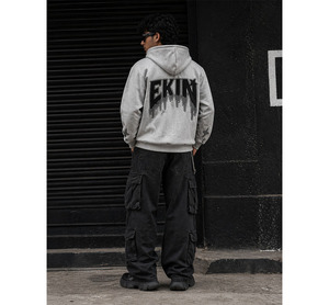 Vente en gros de sweats à capuche décontractés en coton technique pour femmes, streetwear, sweats à capuche décontractés pour femmes de haute qualité à prix abordable avec fermeture éclair - Product Image 4