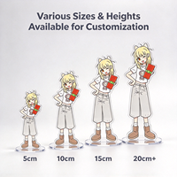 Plaque acrylique personnalisée Fille Anime – Présentoir transparent de personnage féminin de dessin animé pour décoration intérieure, cadeau promotionnel, usine OEM ODM