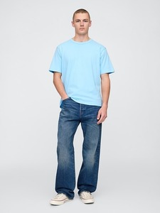 T-shirt en coton bleu ciel pour homme, coupe classique, col rond, manches courtes, couleur unie, jersey décontracté, design vierge, fabricant sur mesure - Product Image 2