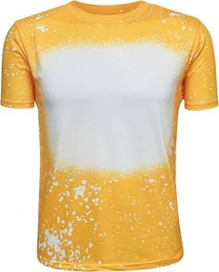Camiseta de sublimación de manga corta de alta calidad, color blanco y amarillo, de secado rápido, corte ajustado, informal, para mujer. - Product Image 4