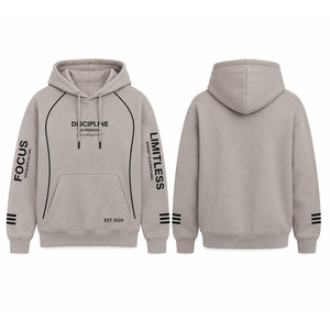 Ensemble de survêtement pour homme avec impression DTF personnalisée et bandes réfléchissantes, comprenant un sweat à capuche zippé et un pantalon de survêtement - Product Image 4
