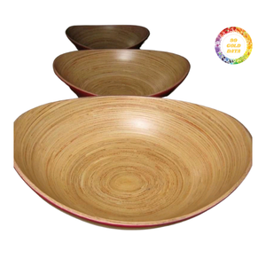 Bol en bambou avec construction roulée pour contenir des articles secs et de petits objets - Product Image 2