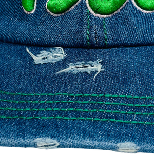 AKA 1908 Denim Hat Blue Embroidered Letter Baseball <b>Cap</b> Adjustable Washed Denim Headwear Casual Fashion <b>Vintage</b> Style <b>Cap</b> for - Product Image 5
