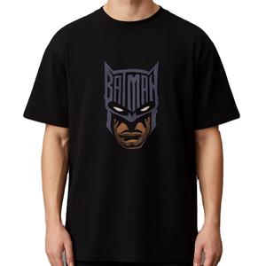 Camiseta de Algodón de Punto de Alta Calidad para Hombre, Talla Grande, Manga Corta, Cuello Redondo, Logotipo Frontal, Estilo Hip Hop - Product Image 1