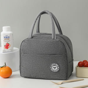 Professional Denim Blue Insulated Lunch Tote Large Capacity Leakproof Food <b>Storage</b> Handbag for Work Travel Snacks - Product Image 3