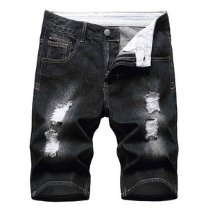 Shorts en jean modernes pour hommes, coupe décontractée et confortable, shorts en jean élégants et décontractés, parfaits pour les aventures estivales - Product Image 1