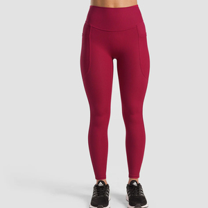 Leggings de Cintura Alta, Largos, de Color Sólido, Elásticos, Transpirables, con Compresión, Efecto Push-Up, Control de Abdomen, Estilo Deportivo - Product Image 3