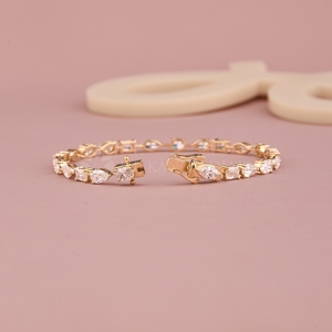 New Design Multi Shape Diamond <b>Bracelet</b> <b>Bangle</b> Lab Created 10K 14K 18K Solid Gold Diamond <b>Bracelet</b> with VVS Clarity for Women's - Product Image 2
