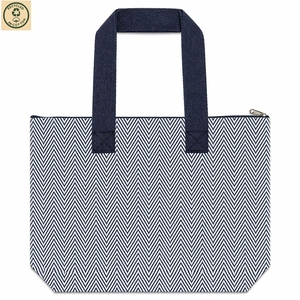 Sac de plage réutilisable en tissu laminé, sac de voyage de plage 42x32x11 cm, logo personnalisé, vente en gros, OEM, marque privée, modèle SS518 - Product Image 1