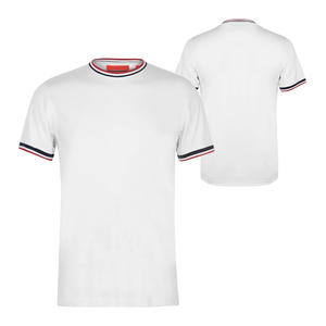 Cropped Boxy Regular Fit <b>Turtleneck</b> Casual <b>Men's</b> T-Shirt Silk Screen Printed Polyester/Cotton Canvas Breathable Short Sleeve - Product Image 1
