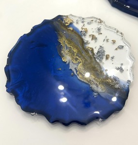 Customized Color Epoxy Resin Coaster Set With Unique Design Custom Size Promotional Office Drink - Product Image 5