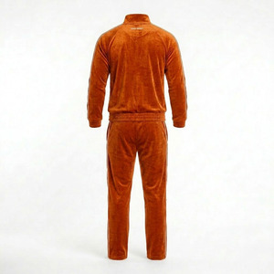 Conjunto Deportivo Retro de Terciopelo para Hombre EKIN IMPEX, Ecológico, Ligero, de Poliéster/Nailon, Color Naranja Quemado, con Cordón Ajustable de Terciopelo de Lujo - Product Image 4