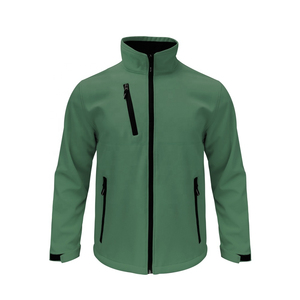 Veste en polaire orange pour homme, col montant, fermeture éclair, coupe-vent, décontractée, pour l'automne, coupe régulière, en polyester - Product Image 3