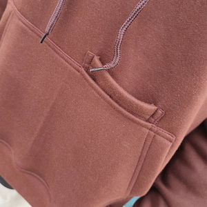 Sweat-shirt à capuche pour homme Silver Sea, en coton polaire rouge, décontracté, pour l'automne, avec poche, coupe classique - Product Image 2