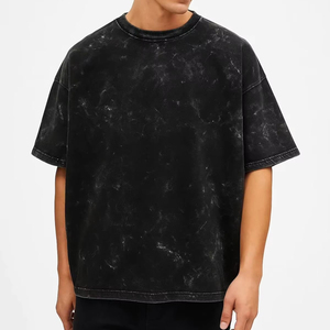 Camiseta Tie Dye para Hombre, Oversize, de Corte Holgado, Hombros Caídos, Manga Corta, Casual, de Algodón, Estilo Urbano - Product Image 1