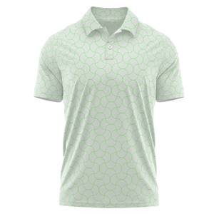 Chemise de golf pour homme à séchage rapide, protection UV, imprimé hawaïen, manches courtes, tissu tricoté, polyester, élasthanne - Product Image 6