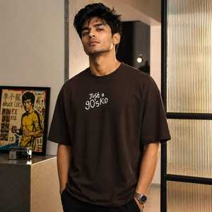 Custom Handwritten <b>Floral</b> Print O-Neck Short Sleeve Casual Knitted Stretchy Oversized 320g Cotton <b>T</b>-<b>Shirt</b> Front Logo <b>Men</b> | - Product Image 5