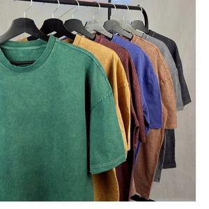 T-shirt Hip Hop Lavé de Haute Qualité à Prix de Gros, T-shirt Oversize 100% Coton Délavé à l'Acide, T-shirt Vintage Personnalisé de BD - Product Image 1