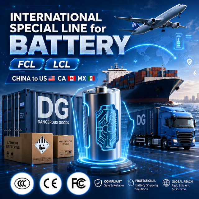 Battery Cargo Freight Forwarder USA China to US DDP Shipping Forwarder for Lithium Battery Goods