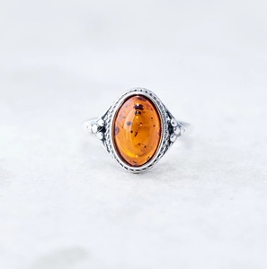 Bague ovale en ambre baltique véritable, argent sterling 925, bijoux faits à la main, fournisseur en gros - Product Image 3