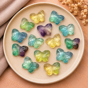 Cuentas de Piedra Preciosa Multiflorita en Forma de Mariposa de 13 mm, Facetadas, para la Fabricación de Joyas, Cuentas Sueltas al por Mayor, Suministros para Manualidades - Product Image 4