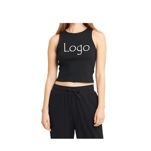 Vêtements de yoga pour femmes de haute qualité, débardeur sans manches uni, motif uni, sport, fitness, service OEM, hauts courts - Product Image 2