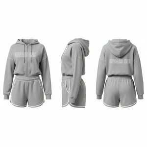 Conjunto Deportivo de 2 Piezas para Hombre, Sudadera con Capucha Marrón y Pantalones Cortos con Cordón, Estampado de Letras, Estilo Casual Holgado para Otoño - Product Image 6