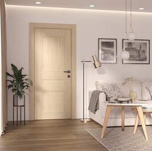 Puerta de Habitación Moderna de PVC con Chapa de Madera de Roble y Teca, Resistente a la Humedad, Ignífuga, Material de Madera MDF Sólida, Puertas Interiores Privadas - Product Image 5