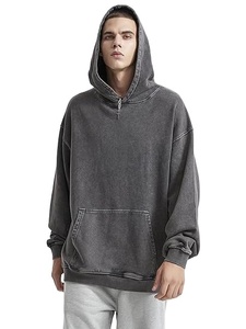 Custom 100% Cotton Acid Wash Winter <b>Long</b> Sleeve Hoodies Vintage Streetwear Heavyweight Oversized Unisex Pullover <b>Sweatshirt</b> - Product Image 4