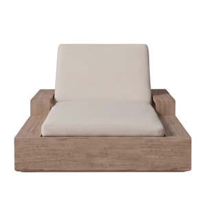 Chaise longue de luxe en aluminium pour l'extérieur avec coussin, accoudoirs larges, résistante aux UV, mobilier de loisirs moderne pour bord de piscine - Product Image 4