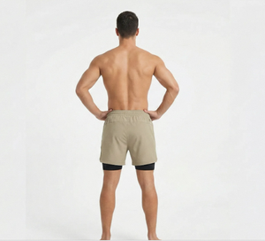 Nouvel Arrivage Short de Sport Homme en Polyester à Carreaux Rouges, Taille Mi-Haute, Séchage Rapide, avec Cordon de Serrage, pour l'Été et la Salle de Sport, Vente en Gros - Product Image 2