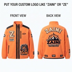 เสื้อแจ็คเก็ตวิ่งขนแกะโพลาร์พรีเมียม 240 กรัม ปักโลโก้ตามสั่ง สีส้มดำ กันน้ำ ระบายอากาศได้ดี ดีไซน์แผงอุ่นๆ สำหรับกิจกรรมกลางแจ้ง สำหรับผู้ชาย - Product Image 1