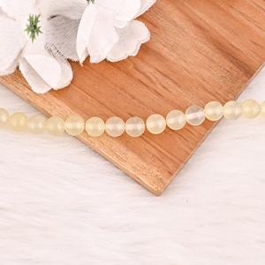 Bracelet en perles de quartz citron naturel, pierre précieuse de guérison, argent sterling 925, bracelet tendance fait main en pierres précieuses, cadeau unisexe - Product Image 3