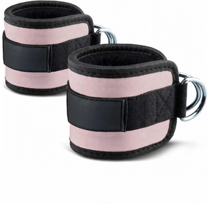 สายรัดข้อเท้าแบบสายเคเบิลสำหรับเครื่องออกกำลังกาย ใช้ได้ทั้งชายและหญิง สวมใส่สบาย ป้องกันอย่างมืออาชีพ ปรับแต่งได้ ผลิตจากไนลอนและนีโอพรีน พร้อมห่วงรูปตัว D รองรับน้ำหนักสำหรับผู้ชายและผู้หญิง - Product Image 1