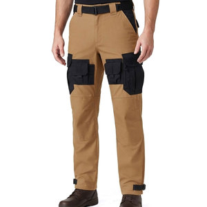 Pantalon cargo tactique robuste pour homme avec poches cargo, design renforcé aux genoux et fermeture ajustable à la cheville - Product Image 1