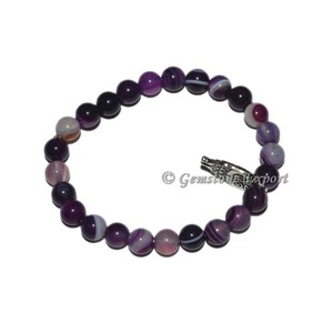Pulsera de Ágata Rosa con Dije de Búho - Accesorio de Moda de Cristal - Product Image 3