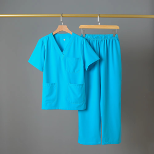 Envío Rápido, Pedidos al por Mayor, Uniformes de Enfermera Quirúrgica de Tela Elástica, Uniformes Médicos con Bolsillos y Logotipo Personalizado - Product Image 2