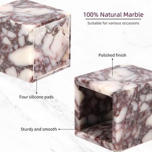 Portacepillos de Dientes de Mármol Calacatta Viola Genuino para Baño, Organizador de Brochas de Maquillaje de Mármol Natural para Encimera - Product Image 2