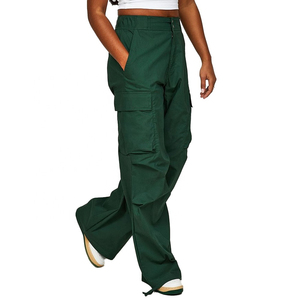 Nouveau pantalon cargo d'hiver taille mi-haute, coupe droite, ample et décontracté, écologique, séchage rapide, respirant, 4 poches, polyester/coton - Product Image 2