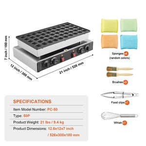 Mini Macchina Elettrica Commerciale per Pancake, Diametro 43mm, per Dorayaki, 1700W, Antiaderente, per Poffertjes - Product Image 6