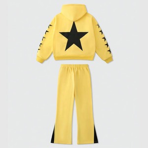 Conjunto Deportivo Personalizado para Hombre, Impresión DTG, 100% Algodón Felpa, Sudadera con Hombros Caídos y Pantalones a Juego, Estilo Urbano - Product Image 2