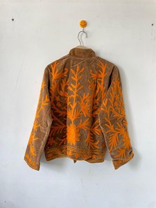 Chaqueta Bohemia de Terciopelo para Mujer con Bordado Floral Suzani, Estilo Vintage, Corte Holgado, Manga Larga, Ropa de Abrigo para Otoño - Product Image 5