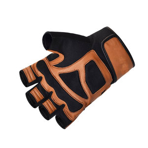 Gants de fitness demi-doigts en cuir pour entraînement musculaire, sport, design personnalisé unisexe pour la musculation - Product Image 5